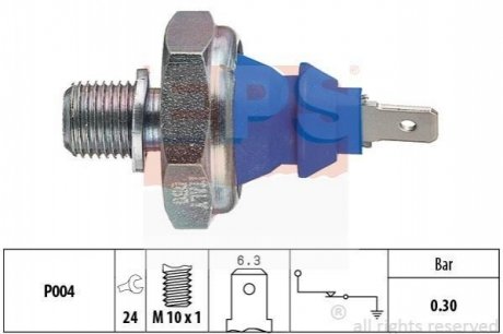 Датчик давления масла VW 0.3BAR /синий/ EPS 1 800 108