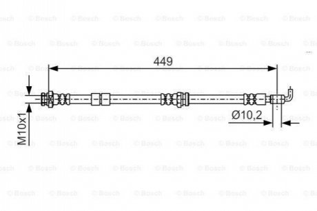 Шланг тормозной mazda cx-7 2.3 mzr disi BOSCH 1987481722