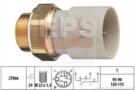 Термовыключатель вентилятора радиатора EPS 1 850 655 (фото 1)