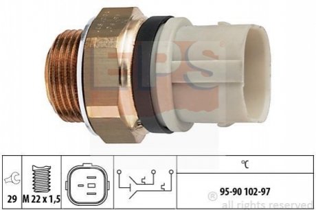 Термовыключатель вентилятора радиатора EPS 1 850 652 (фото 1)