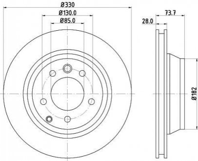 Тормозной диск HELLA 8DD355109821