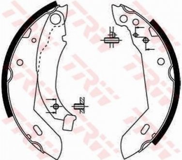 Колодки тормозные барабанные, комплект TRW GS8158