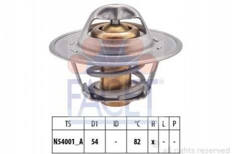 Термостат Subaru Impreza 1.6-2.0i 92- FACET 7.8273S (фото 1)