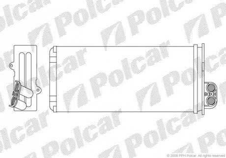 Радіатор пічки Renault Master 10/97- Polcar 6041N81 (фото 1)