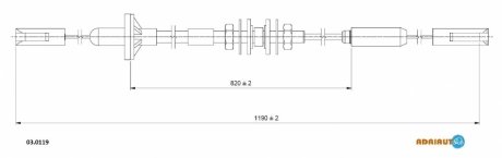 Трос сцепления AUDI ADRIAUTO 03.0119