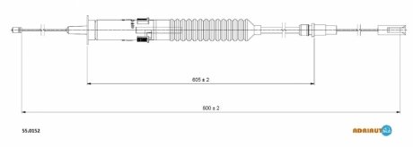 Трос сцепления VW ADRIAUTO 55.0152 (фото 1)