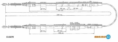 Тросик стояночного тормоза ADRIAUTO 13.0270