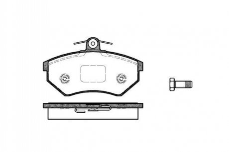 Колодки гальмівні диск. перед. (Remsa) Chery Amulet 1.3 03-10,Chery Amulet 1.5 03-10 WOKING P0343.40