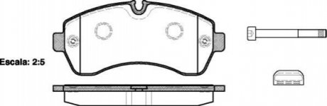 Колодки гальмівні диск. перед. (Remsa) Mercedes-benz Sprinter 46-t 3.0 06-,Mercedes-benz Sprinter 5-t 1.8 06- WOKING P13433.00 (фото 1)