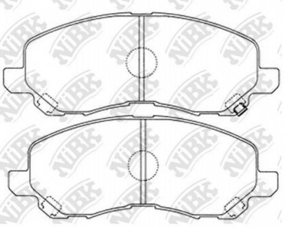 Колодки гальмівні дискові, комплект NiBK PN3469