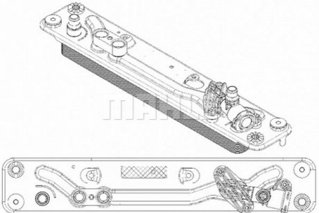 Радіатор масла АКПП E70/E71/E72 (Premium Line! OE) MAHLE / KNECHT CLC182000P