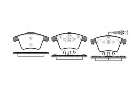 Колодки гальмівні диск. перед. (Remsa) VW T5 ATE ver. WOKING P11453.01