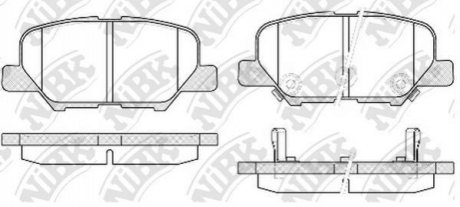 Колодки гальмівні дискові, комплект NiBK PN25003 (фото 1)