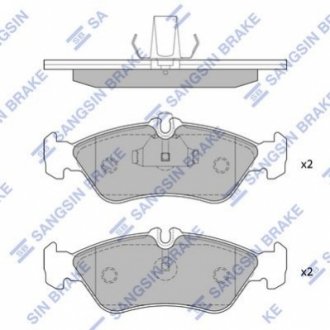 Колодки тормозные задние с датчиком Hi-Q (SANGSIN) SP1274A (фото 1)