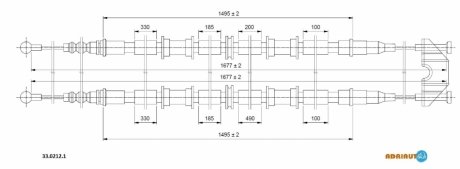 Тросик стояночного тормоза ADRIAUTO 33.0212.1