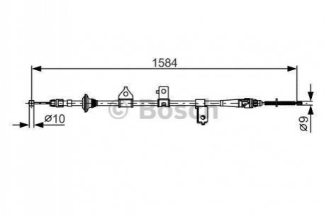 Трос, стояночная тормозная система BOSCH 1 987 482 099