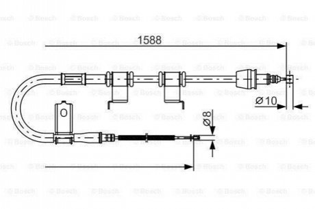 Трос, стояночная тормозная система BOSCH 1 987 482 359