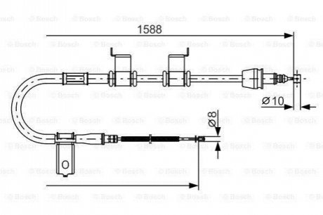 Трос, стояночная тормозная система BOSCH 1 987 482 358