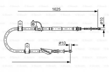 Трос, стояночная тормозная система BOSCH 1 987 482 081