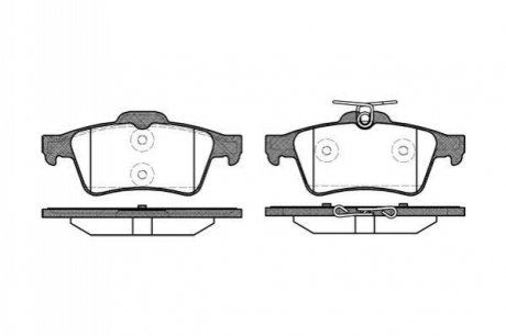 Колодки гальмівні диск. задн. (Remsa) Citroen C5 iii 1.6 08-,Citroen C5 iii 1.8 08- WOKING P9423.20