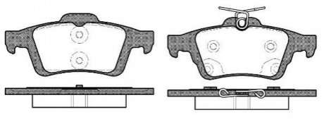 Колодки тормозные дисковые, задние WOKING P9423.70