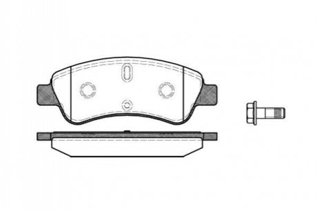 Колодки гальмівні диск. перед. (Remsa) Citroen C2 1.4 03-,Citroen C2 1.6 03-,Citroen C3 i 1.4 02- WOKING P9403.10