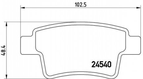 Тормозные колодки дисковые, к-кт. BREMBO P 61 085 (фото 1)