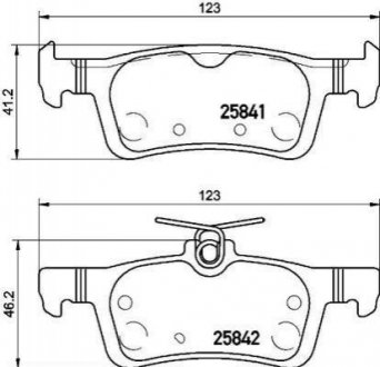 Тормозные колодки дисковые, к-кт. BREMBO P61121 (фото 1)