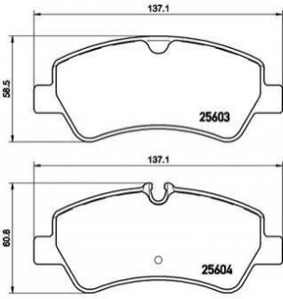 Тормозные колодки дисковые, к-кт. BREMBO P 24 160