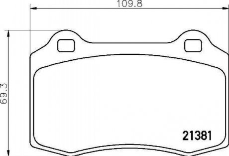 Тормозные колодки дисковые, к-кт. BREMBO P 36 020