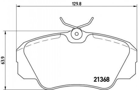 Тормозные колодки дисковые, к-кт. BREMBO P 59 016