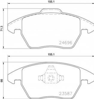 Тормозные колодки дисковые, к-кт. BREMBO P85148