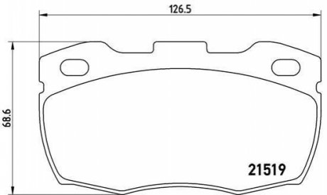 Тормозные колодки дисковые, к-кт. BREMBO P 44 005