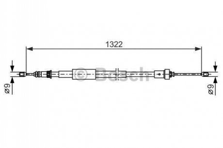 Трос, стояночная тормозная система BOSCH 1987482385