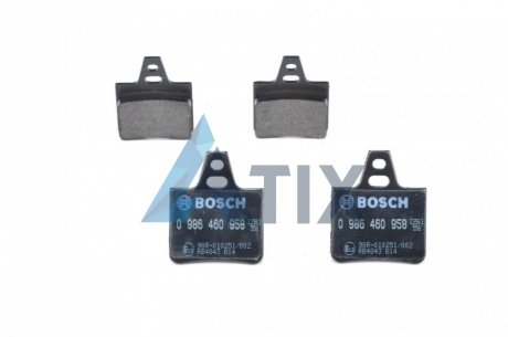 Тормозные колодки дисковые, к-кт. BOSCH 0 986 460 958