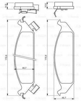 Тормозные колодки дисковые, к-кт. BOSCH 0 986 494 313