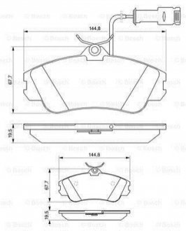 Дисковые тормозные колодки компл. BOSCH 0 986 461 115