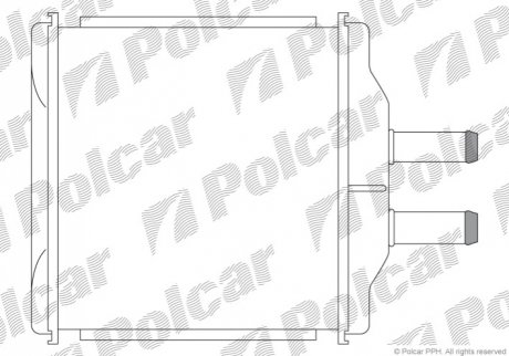 Радіатор опалювача Chevrolet Aveo Polcar 2500N81