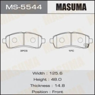 Колодка тормозная MASUMA MS-5544