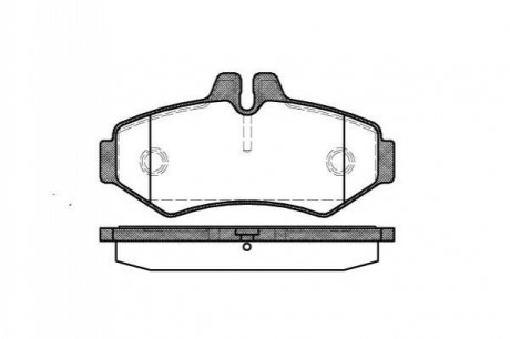 Колодки гальмівні диск. задн. (Remsa) MB Sprinter I (00-06)/VW LT 28-35 II (96-06) (P6333.00) WOKING P633300