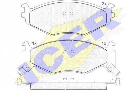 Дисковые тормозные колодки компл. ICER 141056