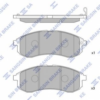 Колодки тормозные передние Hi-Q (SANGSIN) SP1602