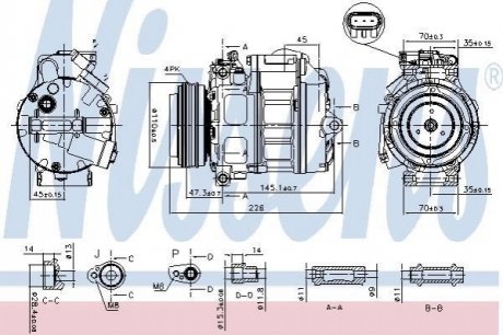 Компресор BMW X5 E70 (07-) X5 30d NISSENS 890329