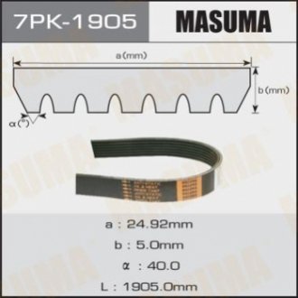 Ремень ручейковый MASUMA 7PK-1905