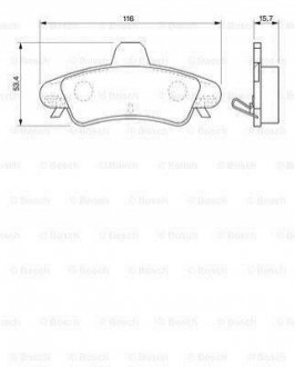 Тормозные колодки дисковые, к-кт. BOSCH 0 986 424 744