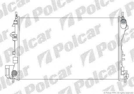 RADIATOR For TOYOTA 95-99 AVALON Polcar 551808A4 (фото 1)