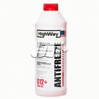 Антифриз ANTIFREEZE G12+ концентрат красный 1,5л HighWay 10023 (фото 1)