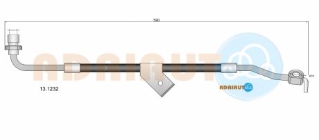 Шланг тормозной передний правый ADRIAUTO 13.1232