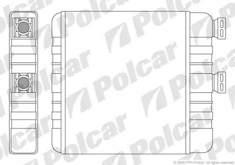 Радіатор пічки Opel Astra G 98- Polcar 5508N81