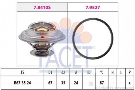 Термостат, охлаждающая жидкость FACET 7.8410